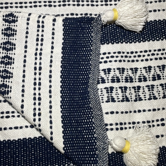 Rachel Zoe Decorative Boho Throw Blanket With Pom Poms - Picture 2 of 6